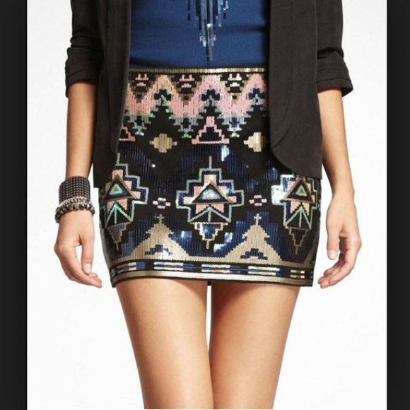 Express Aztec Skirt - Picture 1 of 3